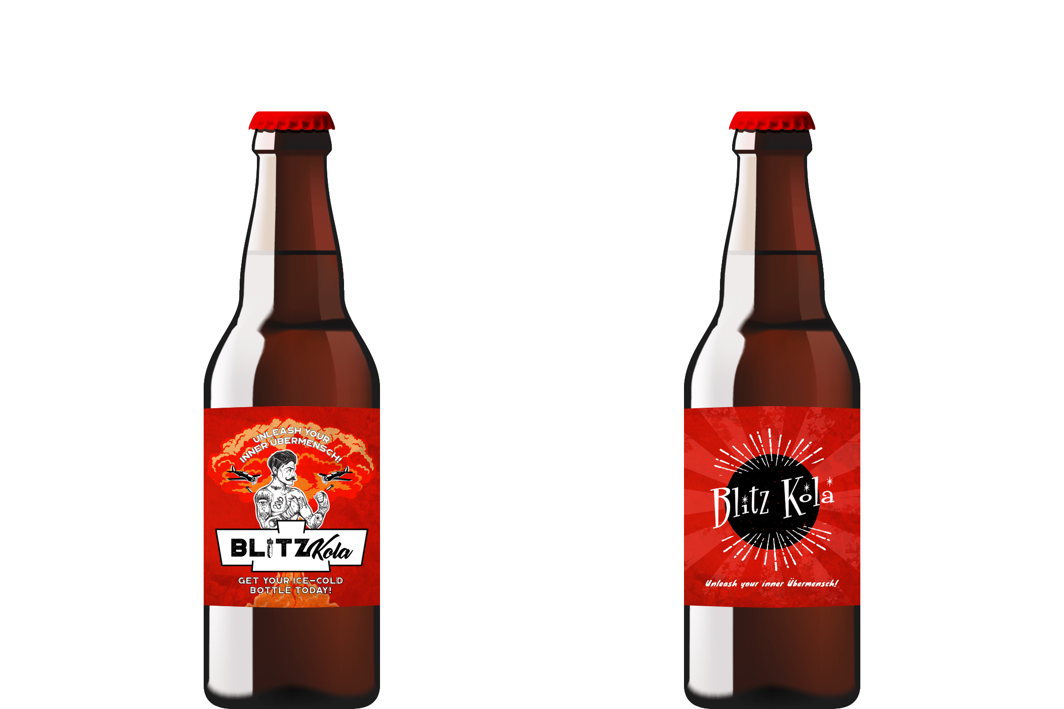 Blitz Kola Bottle Label Design